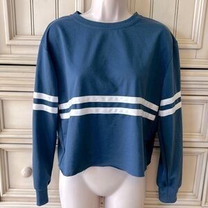 Women’s Loose Fitting Long Sleeve Cropped Top Sweatshirt Shirt Sz XL Juniors